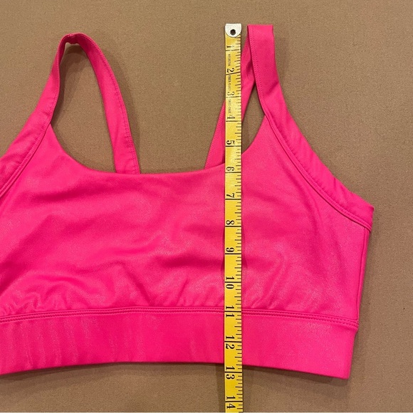 Carbon 38 Galaxy V-Back Sports Bra Pink Oil Slick Size Medium - Picture 9 of 11